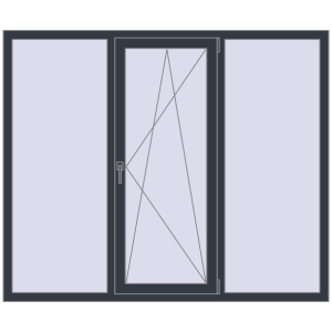 Купити Вікна 1800x1500 мм REHAU Euro 60 ANTHRACITE_GREY_STRUKTURAL з двох сторін