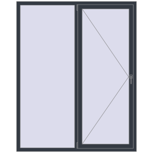 Купити Вікна 1600x2000 мм REHAU Euro 70 ANTHRACITE_GREY_STRUKTURAL з двох сторін