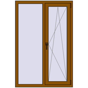 Вікна 1000x1500 мм REHAU Euro 60 GOLDEN OAK з двох сторін. Вид зсередини Купити Вікна 1000x1500 мм REHAU Euro 60 GOLDEN OAK з двох сторін