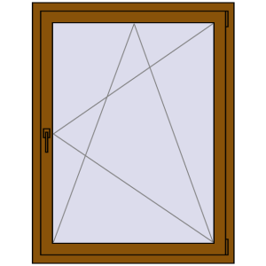 Купити Вікна 1005x1300 мм REHAU Euro 60 GOLDEN OAK з двох сторін