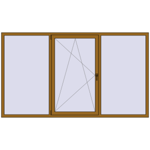 Вікна 2600x1500 мм REHAU Brillant-Design LIGHT_OAK з двох сторін. Вид зсередини Купити Вікна 2600x1500 мм REHAU Brillant-Design LIGHT_OAK з двох сторін