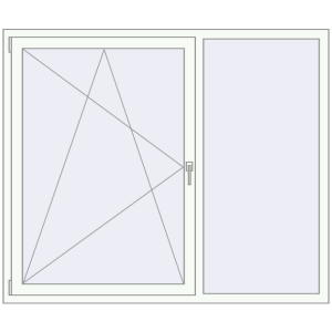 Купити Вікна 1700x1430 мм REHAU Euro 70 Білий (RAL 9016) з двох сторін