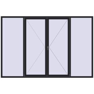 Купити Вікна 3000x2000 мм REHAU Euro 60 BLACK_ULTI-MATT з двох сторін