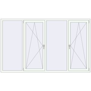 Купити Вікна 2580x1540 мм REHAU Euro 70