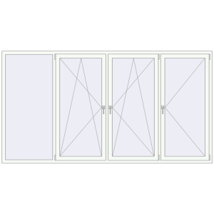 Купити Вікна 3008x1608 мм REHAU Euro 70 Білий (RAL 9016) з двох сторін