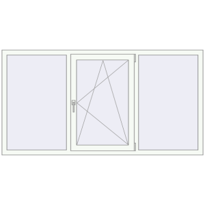 Купити Вікна 2010x1050 мм REHAU Euro 70 Білий (RAL 9016) з двох сторін