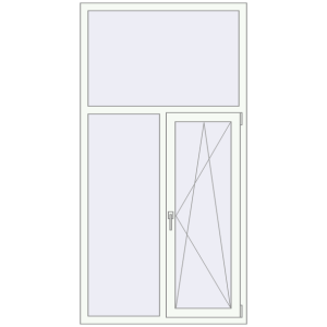 Купити Вікна 1070x2060 мм REHAU Euro 60 Білий (RAL 9016) з двох сторін