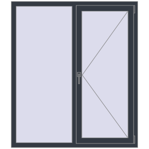 Вікна 1300x1500 мм REHAU Euro 60. Вид зсередини Купити Вікна 1300x1500 мм REHAU Euro 60