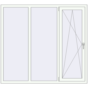 Купити Вікна 1700x1550 мм Altest Pony 375 RAL 9016 Traffic white з двох сторін