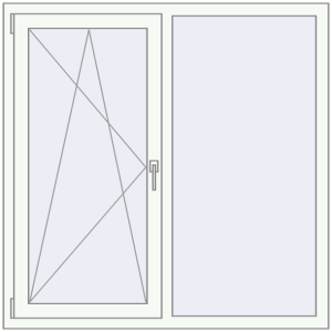 Купити Вікна 1300x1300 мм REHAU Brillant-Design Білий (RAL 9016) з двох сторін