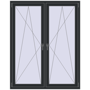 Купити Вікна 1350x1700 мм REHAU Brillant-Design RAL 9017 Traffic black з двох сторін