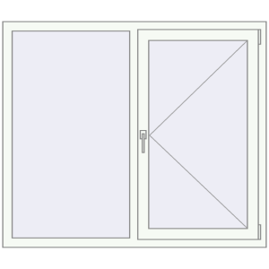 Вікна 1350x1200 мм REHAU Euro 60. Вид зсередини Купити Вікна 1350x1200 мм REHAU Euro 60