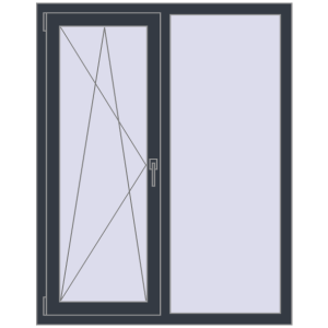 Вікна 1113x1400 мм REHAU Euro 60. Вид зсередини Купити Вікна 1113x1400 мм REHAU Euro 60