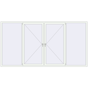 Купити Вікна 3300x1720 мм REHAU Euro 60 Білий (RAL 9016) з двох сторін