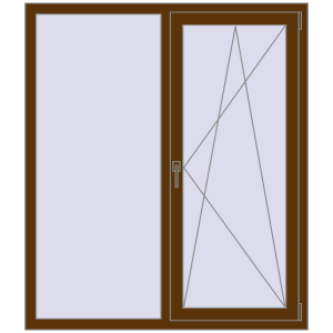 Купити Вікна 1300x1500 мм REHAU Euro 60 WALNUT з двох сторін