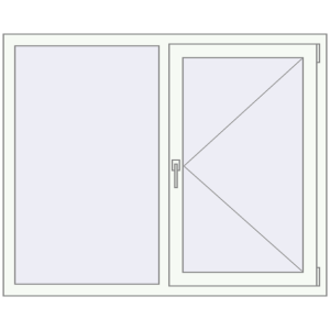 Купити Вікна 1350x1100 мм REHAU Euro 70 Білий (RAL 9016) з двох сторін