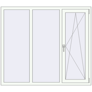 Купити Вікна 1550x1350 мм REHAU Euro 60 Білий (RAL 9016) з двох сторін