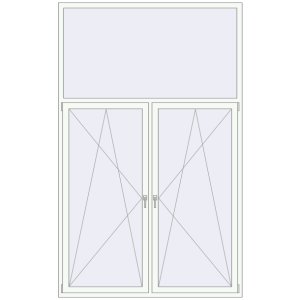 Купити Вікна 1750x2800 мм REHAU Euro 60 Білий (RAL 9016) з двох сторін