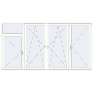 Купити Вікна 3008x1600 мм REHAU Euro 70 Білий (RAL 9016) з двох сторін