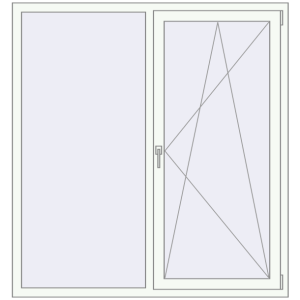 Вікна 1500x1600 мм REHAU Brillant-Design. Вид зсередини Купити Вікна 1500x1600 мм REHAU Brillant-Design