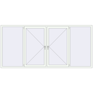 Вікна 3000x1400 мм REHAU Euro 60. Вид зсередини Купити Вікна 3000x1400 мм REHAU Euro 60