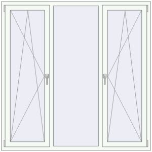 Купити Вікна 1700x1700 мм REHAU Euro 60 GOLDEN OAK ззовні