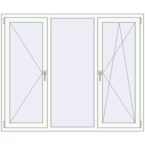 Купити Вікна 1700x1400 мм REHAU Brillant-Design Білий (RAL 9016) з двох сторін