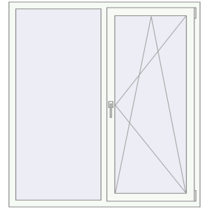 Купити Вікна 1400x1500 мм REHAU Euro 70 Білий (RAL 9016) з двох сторін