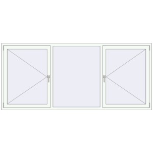 Вікна 2590x1150 мм REHAU Brillant-Design. Вид зсередини Купити Вікна 2590x1150 мм REHAU Brillant-Design