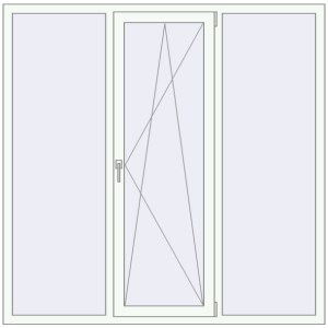 Купити Вікна 1755x1745 мм REHAU Euro 70 Білий (RAL 9016) з двох сторін