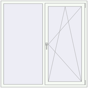 Купити Вікна 1640x1560 мм REHAU Euro 60 Білий (RAL 9016) з двох сторін