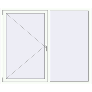 Купити Вікна 1700x1430 мм REHAU Euro 70 Білий (RAL 9016) з двох сторін