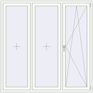 Купити Вікна 1800x1800 мм REHAU Euro 60 Білий (RAL 9016) з двох сторін