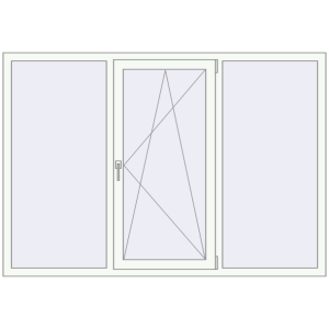 Купити Вікна 1950x1350 мм REHAU SYNEGO MD Білий (RAL 9016) з двох сторін