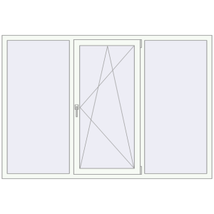 Купити Вікна 2050x1380 мм REHAU Euro 60 Білий (RAL 9016) з двох сторін