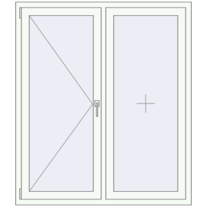 Вікна 1300x1500 мм REHAU Euro 70 Білий (RAL 9016) з двох сторін. Вид зсередини Купити Вікна 1300x1500 мм REHAU Euro 70 Білий (RAL 9016) з двох сторін