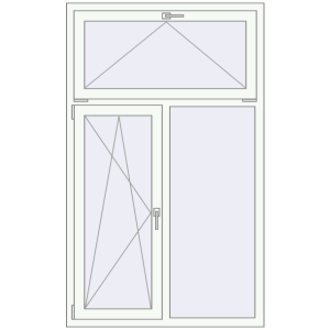 Купити Вікна 1100x1800 мм REHAU Euro 70 Білий (RAL 9016) з двох сторін