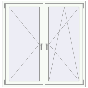 Купити Вікна 1440x1440 мм REHAU Euro 70 Білий (RAL 9016) з двох сторін