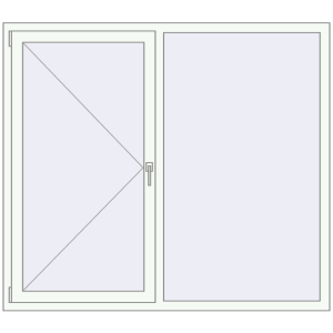 Купити Вікна 1680x1480 мм REHAU Euro 60 Білий (RAL 9016) з двох сторін