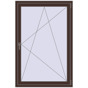 Купити Вікна 1000x1500 мм REHAU Euro 70 RAL 8017 Chocolate brown з двох сторін