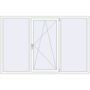 Купити Вікна 2100x1370 мм REHAU Euro 70 Білий (RAL 9016) з двох сторін