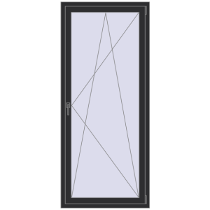 Купити Вікна 900x2000 мм REHAU Euro 70 ANTHRACITE_GREY_GLATT з двох сторін