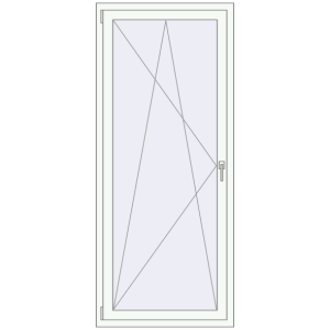 Вікна 800x2000 мм REHAU Euro 70 Білий (RAL 9016) з двох сторін. Вид зсередини Купити Вікна 800x2000 мм REHAU Euro 70 Білий (RAL 9016) з двох сторін