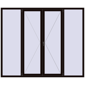 Купити Вікна 2400x2000 мм REHAU Brillant-Design BLACK_BROWN з двох сторін