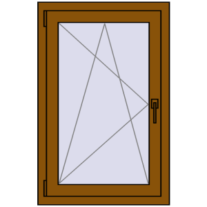 Купити Вікна 730x1002 мм REHAU Euro 60 GOLDEN OAK з двох сторін