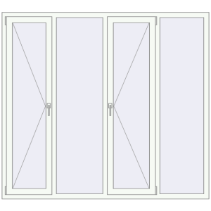 Вікна 2000x1800 мм REHAU Euro 60 Білий (RAL 9016) з двох сторін. Вид зсередини Купити Вікна 2000x1800 мм REHAU Euro 60 Білий (RAL 9016) з двох сторін