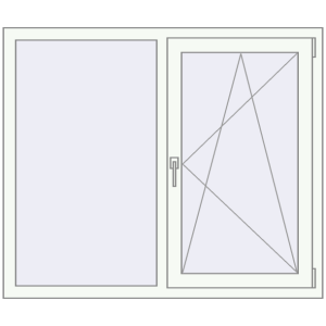 Купити Вікна 1300x1100 мм REHAU Euro 70 Білий (RAL 9016) з двох сторін