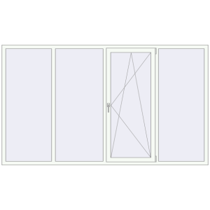 Вікна 2750x1600 мм REHAU Euro 70. Вид зсередини Купити Вікна 2750x1600 мм REHAU Euro 70