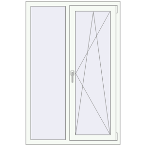 Купити Вікна 970x1470 мм REHAU Euro 70 Білий (RAL 9016) з двох сторін