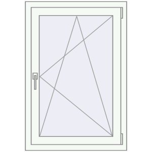 Купити Вікна 650x1050 мм REHAU Brillant-Design Білий (RAL 9016) з двох сторін